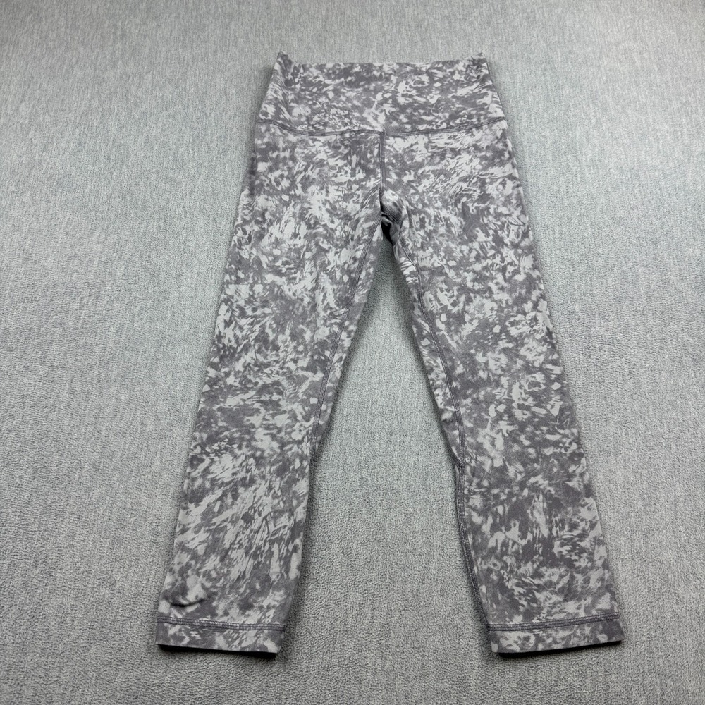 Lululemon Leggings Women 6 Gray Align High-Rise Crop 22" Tight Gym Yoga Workout